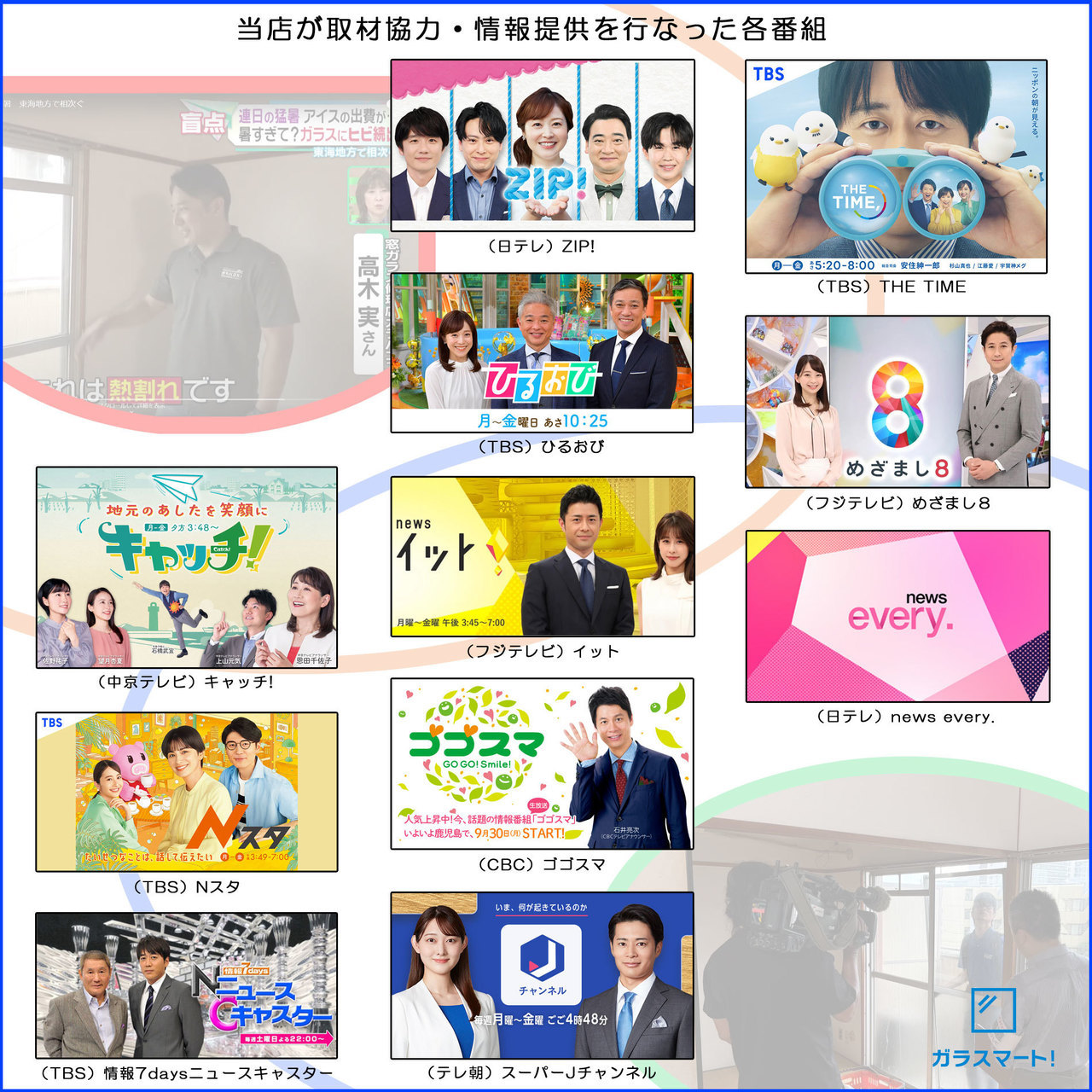 ガラス以外の取材協力（ガラ